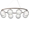 Miira 8 Oval Ljuskrona | Dark Bronze/Optic Clear