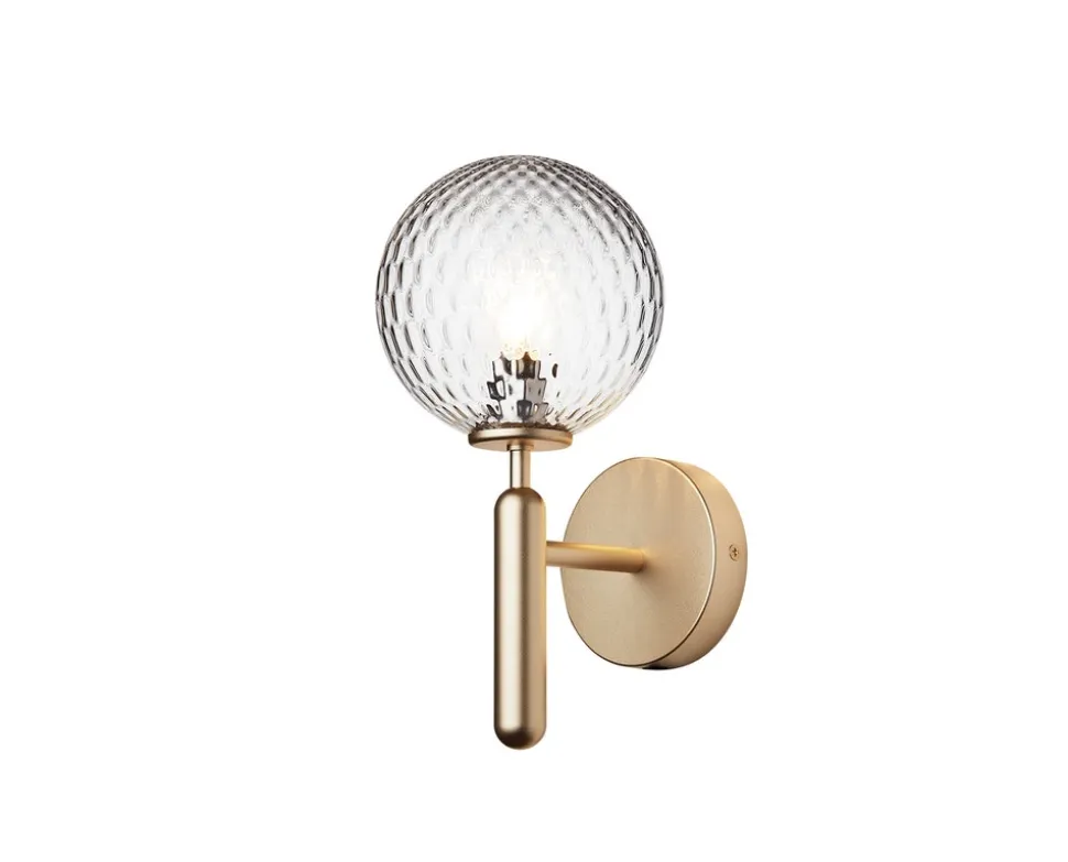 Miira Vägglampa | Brass/Optic Clear