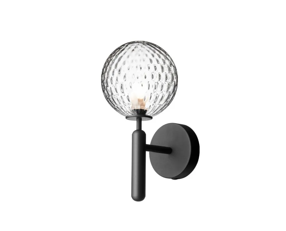 Miira Vägglampa | Rock Grey/Optic Clear
