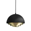 Milieu Colour Mini Pendel | Matt Black/Brass