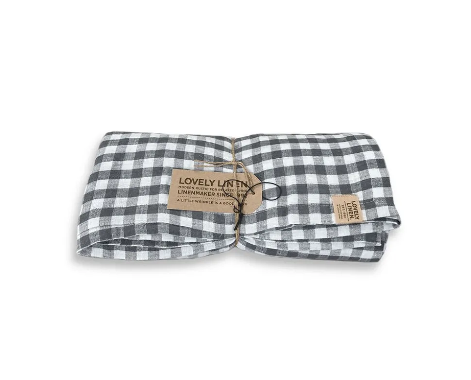Misty Square Bordsduk 145x250 Dark Grey