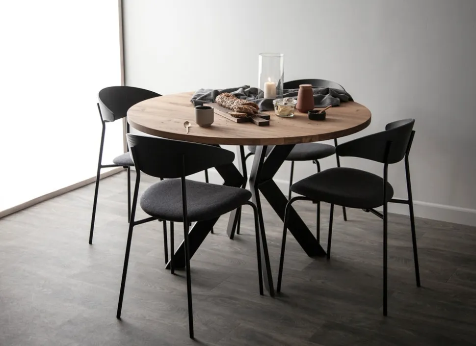 Monogram Steel Matbord | Runt