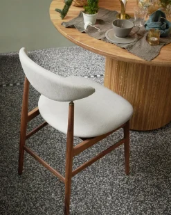 Moon Matbord Runt Ø150 | Brun-/Svartbetsad Ek / Grå Marmor