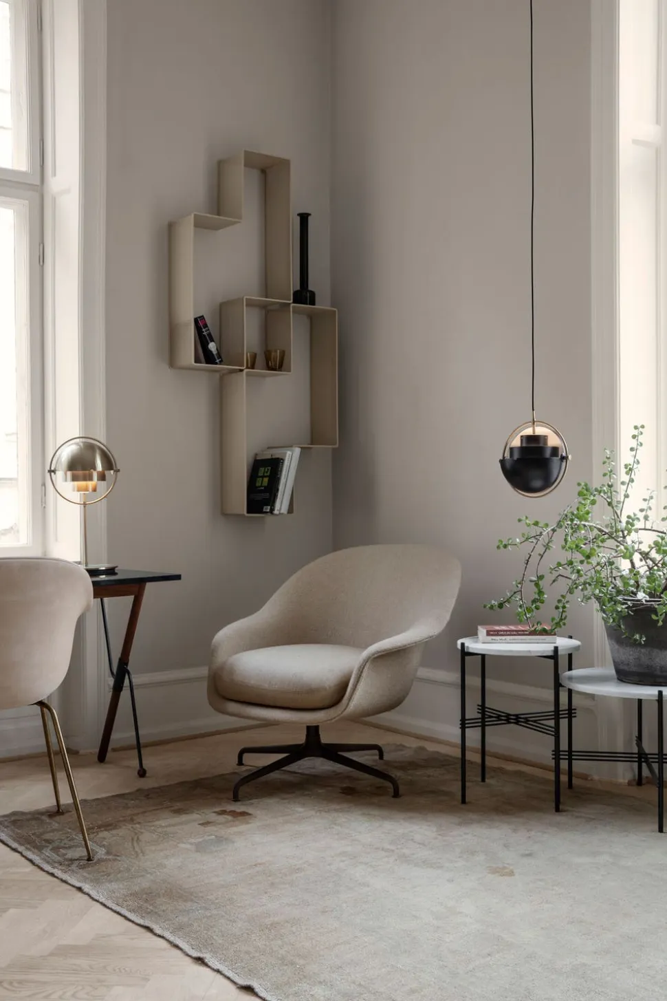 Multi-Lite Bordslampa | Krom, Svart