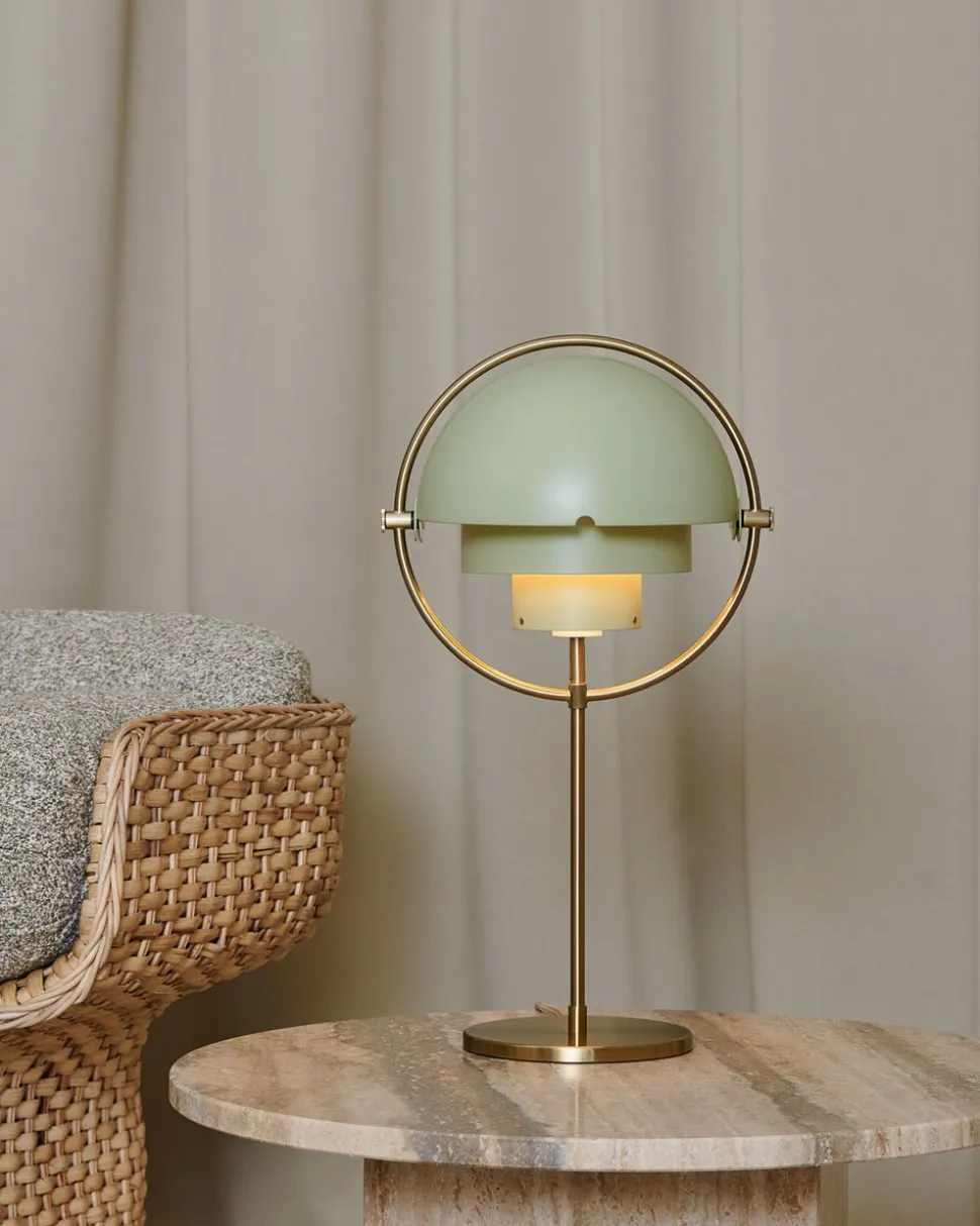 Multi-Lite Bordslampa | Mässing, Desert Sage