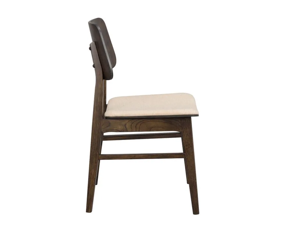 Nagano Stol | Brun ek/beige