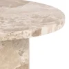 Naxos Lampbord | Lattelackerad Marmor