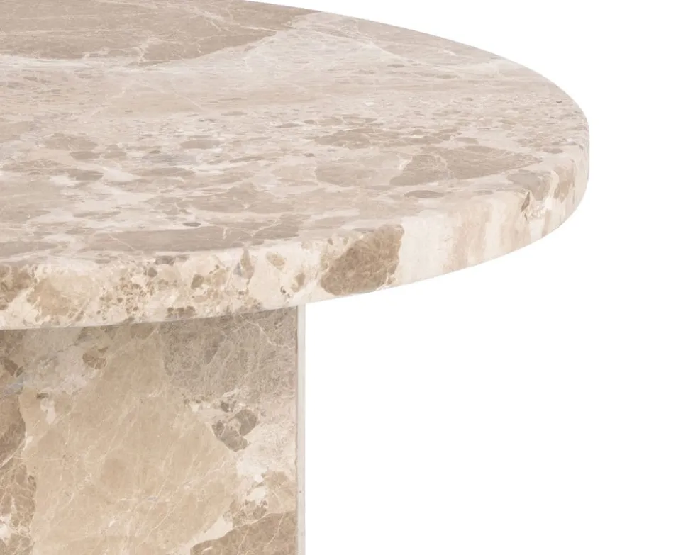 Naxos Lampbord | Lattelackerad Marmor