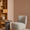 Naxos Lampbord | Mattbrunlackerad Marmor