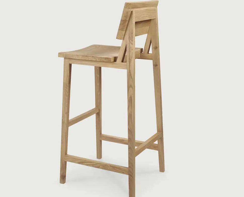 N4 Barstol | Lackad Ek | 80 cm