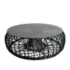 Nest Soffbord/ Fotpall | Lava Grey Ø130