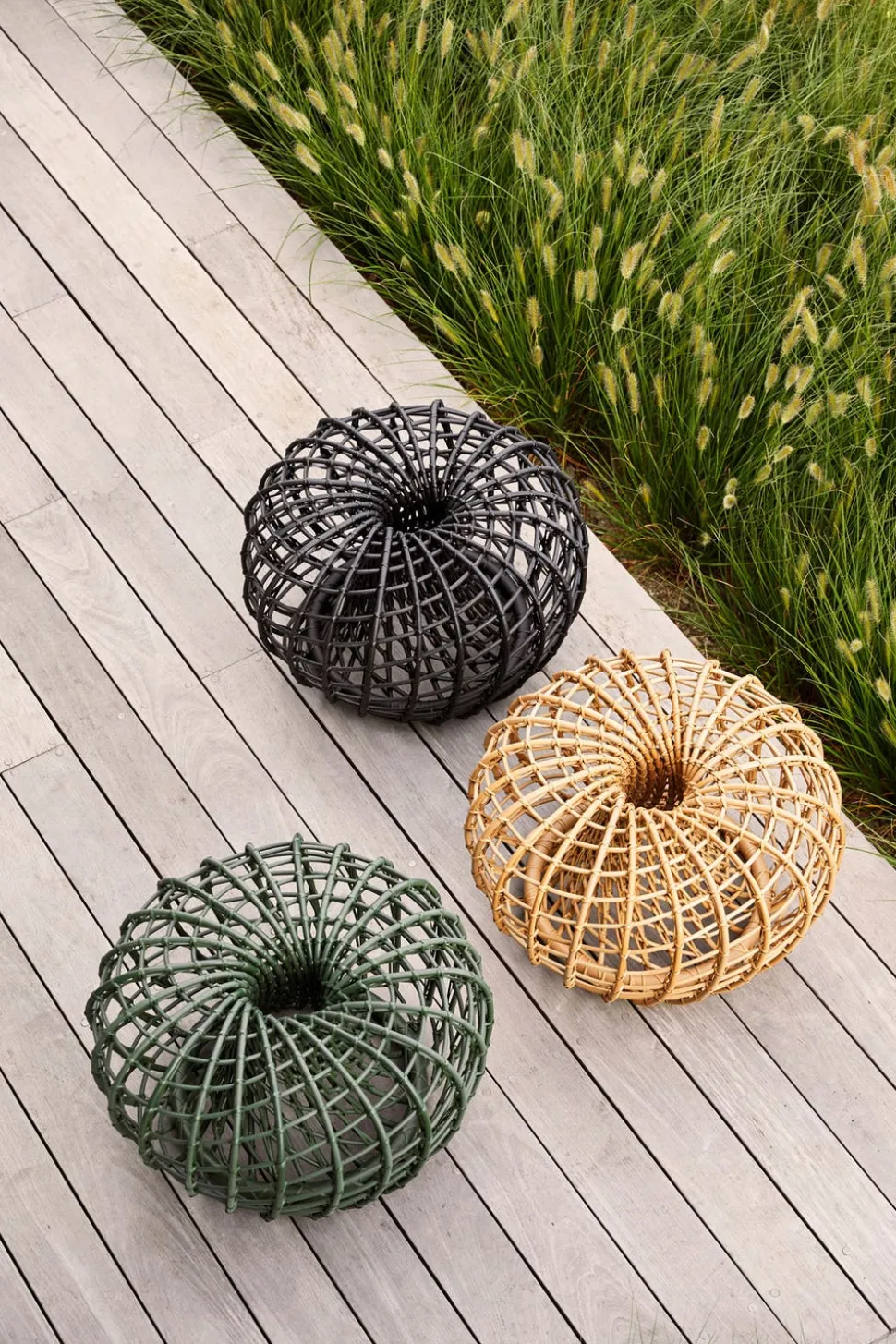 Nest Soffbord/ Fotpall | Natur Ø67