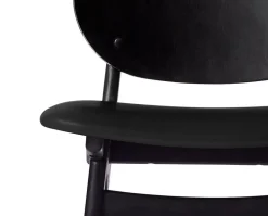 Noble stol Black Leather, black beech