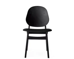 Noble stol Black Leather, black beech