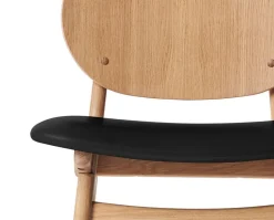 Noble stol Black Leather, oak