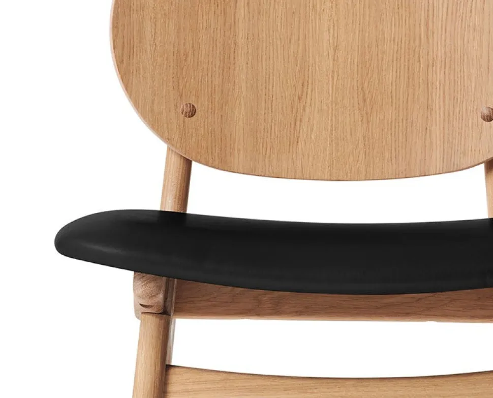 Noble stol Black Leather, oak