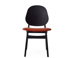 Noble stol Brick Red, black beech