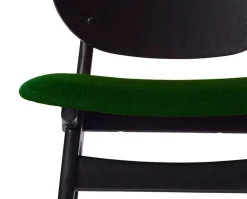 Noble stol Moss Green, black beech