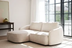 Norris Soffa 3-Sits Schäslong V | Ljusbeige