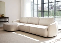 Norris Soffa 4-Sits Schäslong V | Ljusbeige