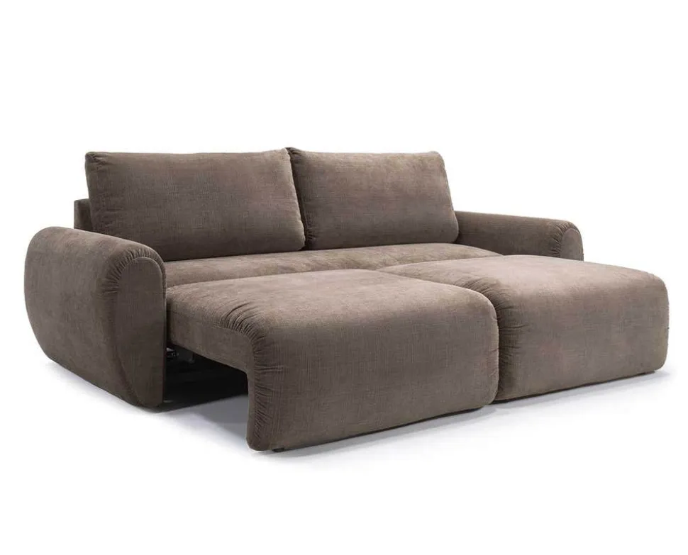 Norum Bäddsoffa | Curve Armstöd | 411 Esina Cedar Brown