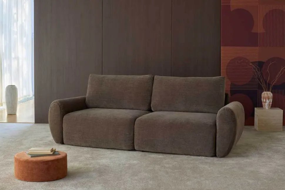 Norum Bäddsoffa | Curve Armstöd | 411 Esina Cedar Brown
