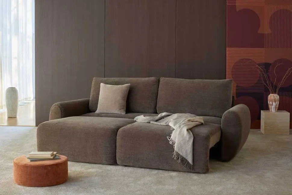 Norum Bäddsoffa | Curve Armstöd | 417 Esina Mocha