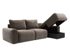 Norum Bäddsoffa Divan, Höger | Chunky Armstöd | 411 Esina Cedar Brown