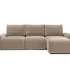 Norum Bäddsoffa Divan, Vänster | Curve Armstöd | 417 Esina Mocha
