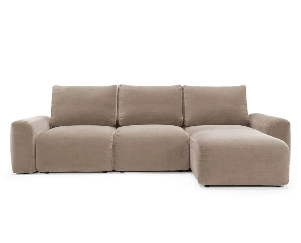 Norum Bäddsoffa Divan, Vänster | Curve Armstöd | 417 Esina Mocha