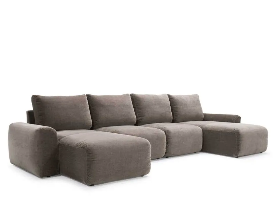 Norum Bäddsoffa U-Form | Chunky Armstöd | 411 Esina Cedar Brown