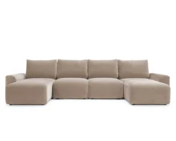 Norum Bäddsoffa U-Form | Chunky Armstöd | 417 Esina Mocha