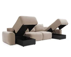 Norum Bäddsoffa U-Form | Chunky Armstöd | 417 Esina Mocha