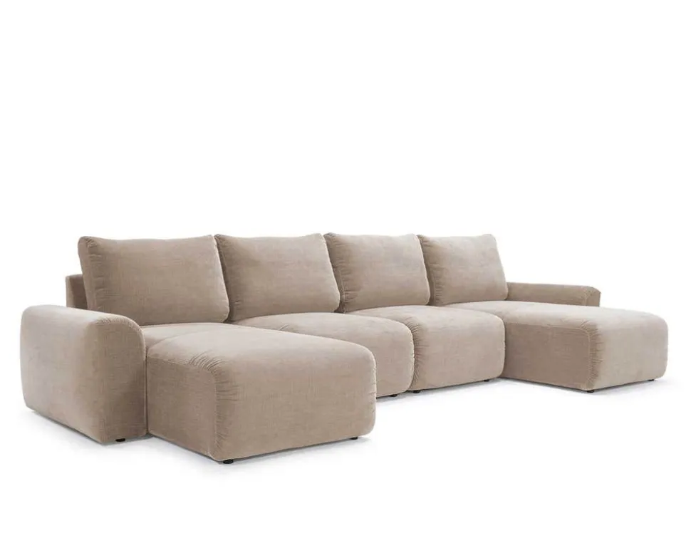 Norum Bäddsoffa U-Form | Chunky Armstöd | 417 Esina Mocha