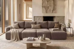 Norum Bäddsoffa U-Form | Curve Armstöd | 411 Esina Cedar Brown