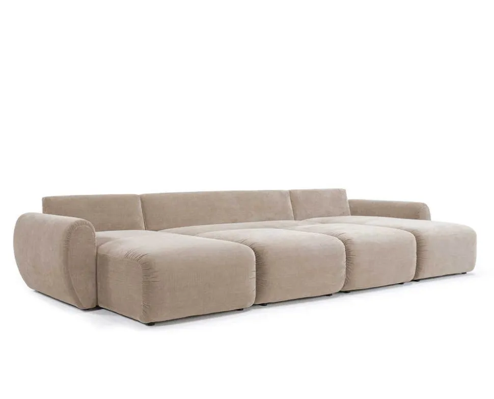 Norum Bäddsoffa U-Form | Curve Armstöd | 417 Esina Mocha