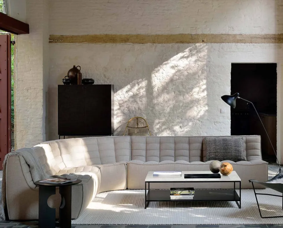 N701 Soffa Hörn | Läder Chestnut