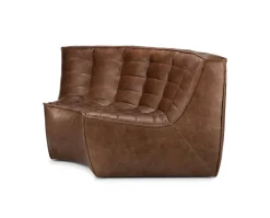 N701 Soffa 90° Runt Hörn | Läder Chestnut