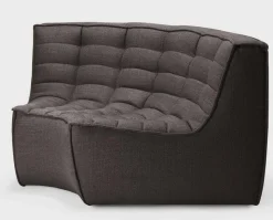 N701 Soffa 90° Runt Hörn | Tyg Dark Grey