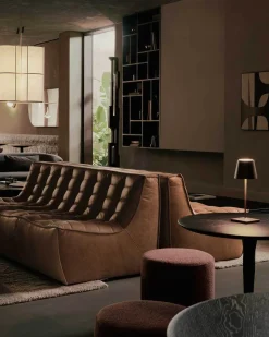 N701 Soffa 3-sits | Läder Chestnut