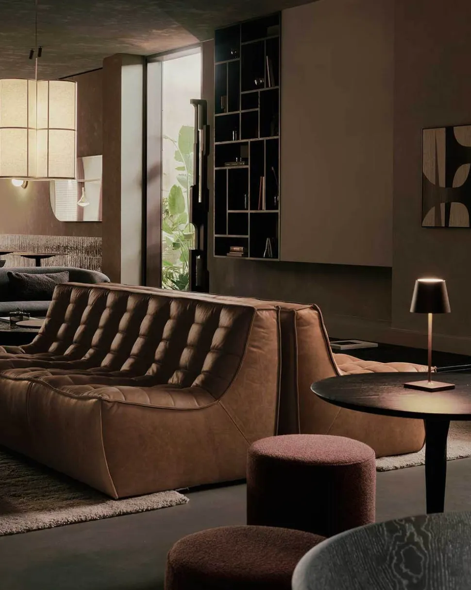 N701 Soffa 3-sits | Läder Chestnut