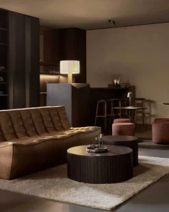 N701 Soffa 3-sits | Läder Chestnut