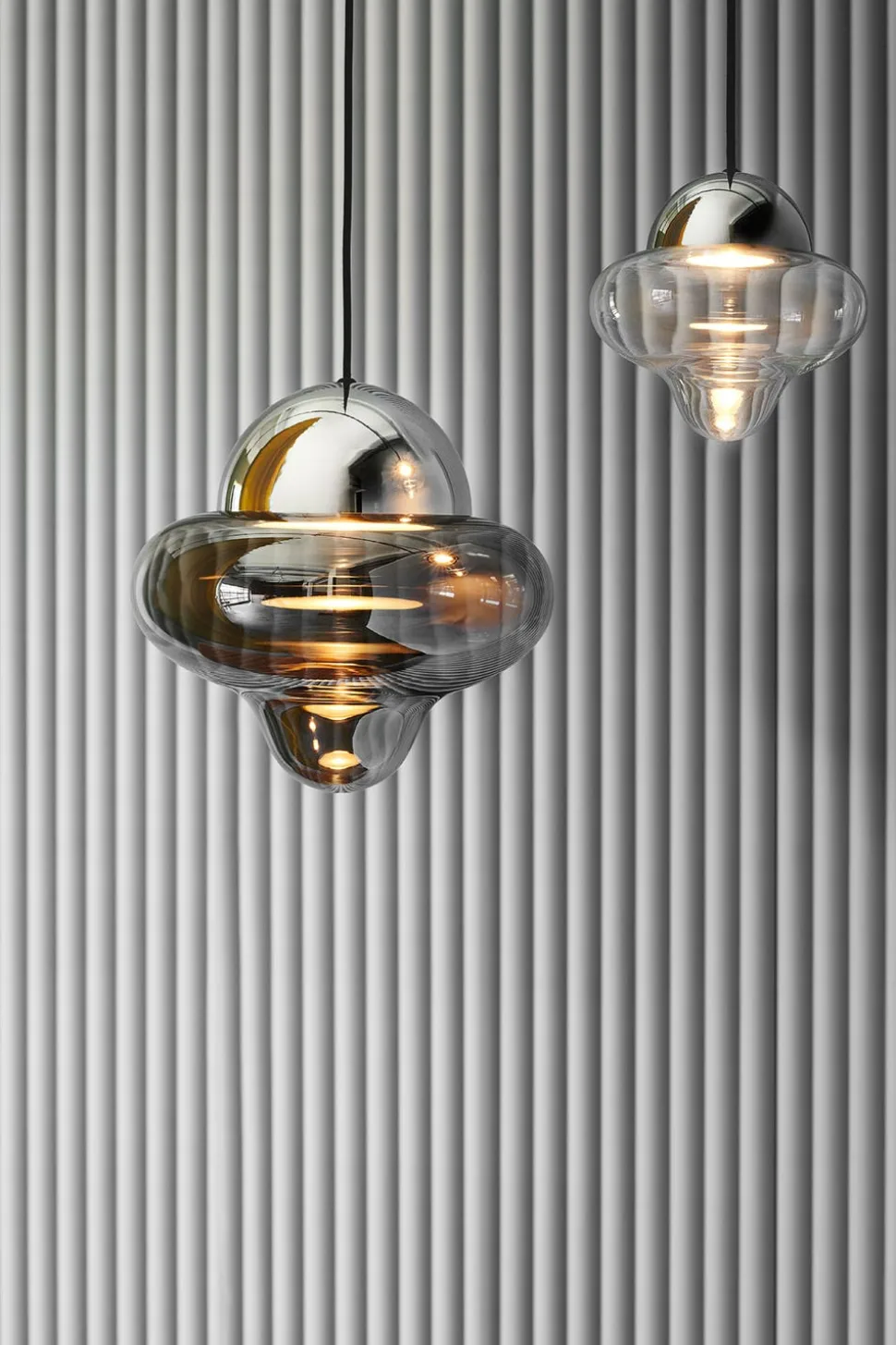 Nutty Taklampa XL | Brown/ Chrome
