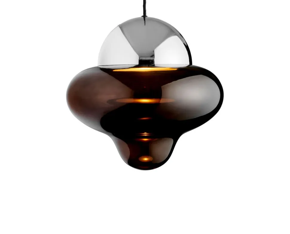 Nutty Taklampa XL | Brown/ Chrome