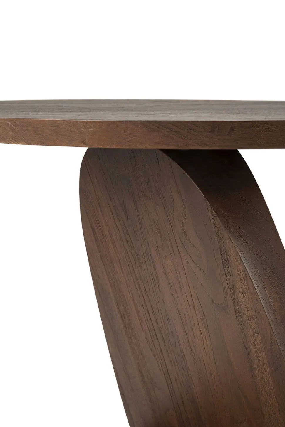 Oblic Sidobord | Brunbetsad Teak
