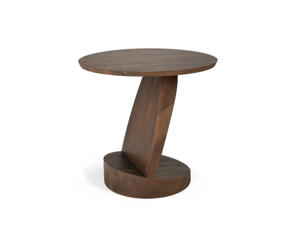 Oblic Sidobord | Brunbetsad Teak