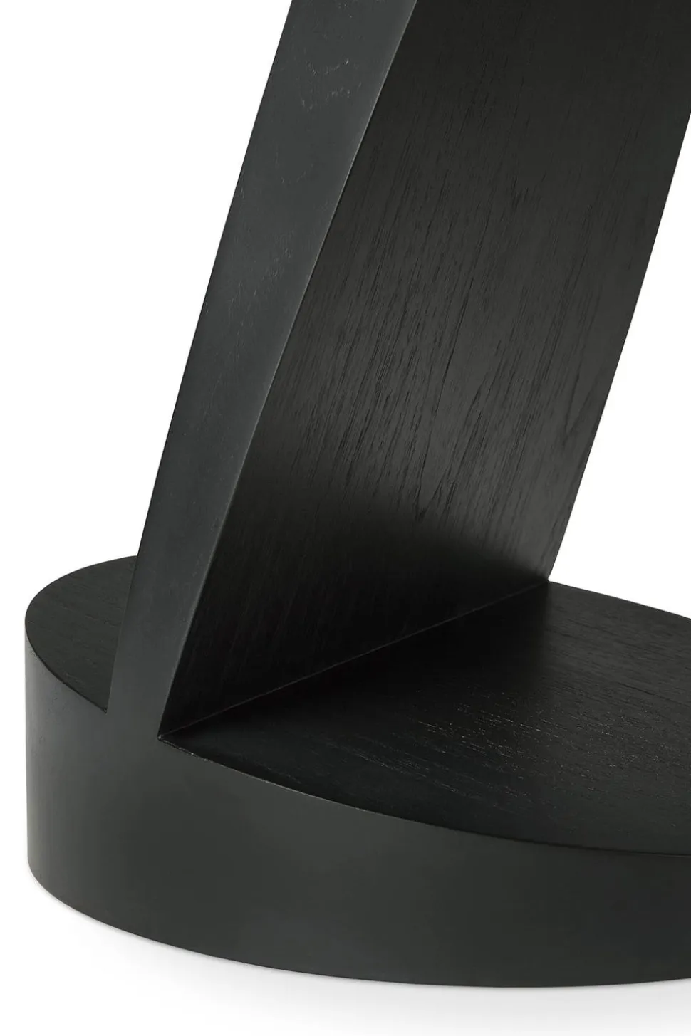 Oblic Sidobord | Svartbetsad Teak
