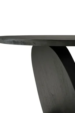 Oblic Sidobord | Svartbetsad Teak
