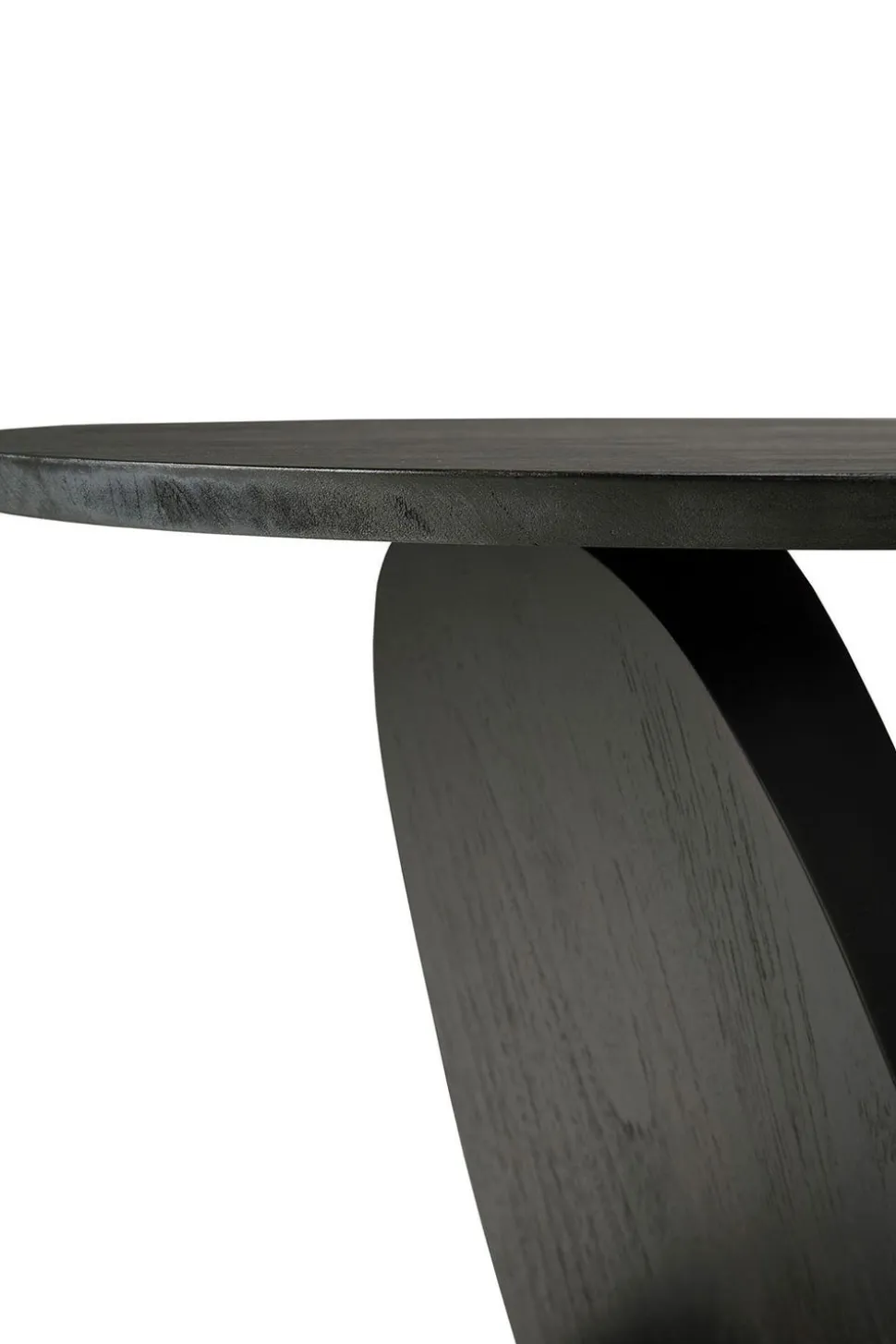 Oblic Sidobord | Svartbetsad Teak