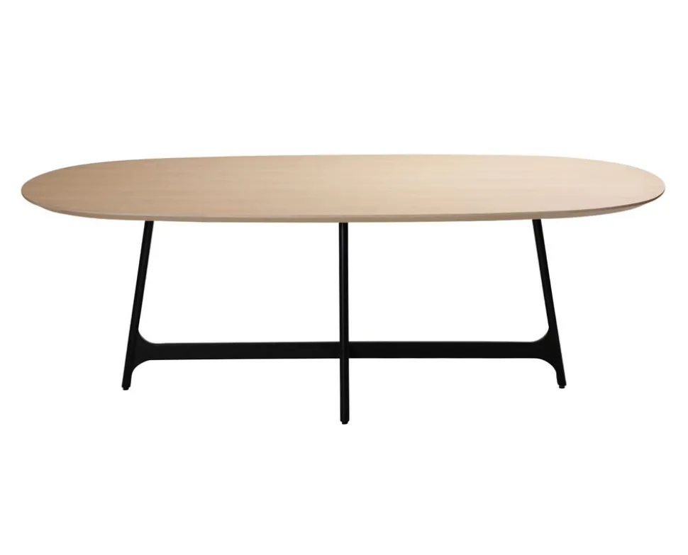 Ooid Matbord Ovalt | Vitpigmenterad Ek